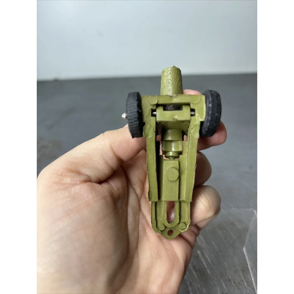 Vintage Toy‎ Soldier IDEAL Rubber Army Field Cannon Gun Weapon Playset Accessory